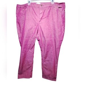 Woman Within Jeans Size 24W Petite GUC Fuschia Plus Size